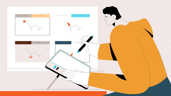 Storyboard stage illustration for an explainer video project