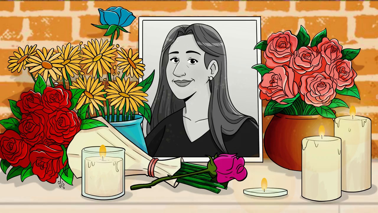 Hand-drawn explainer video example with illustrated flowers